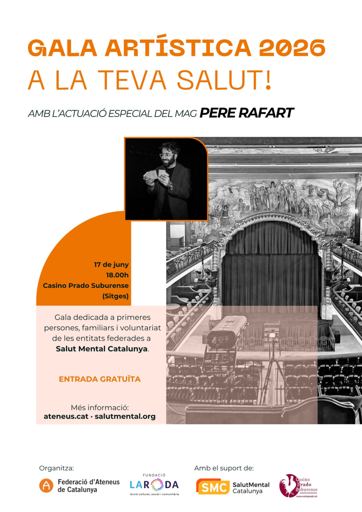 La Federació d’Ateneus i Salut Mental Catalunya impulsen la gala “A la teva salut!”!
