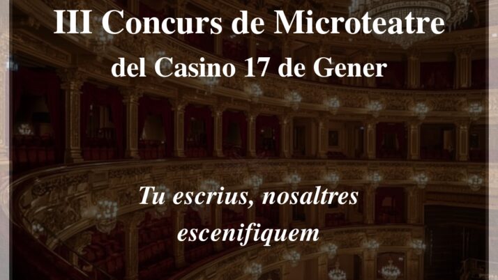El Casino 17 de Gener de Ciutadella convoca el III Concurs de Microteatre