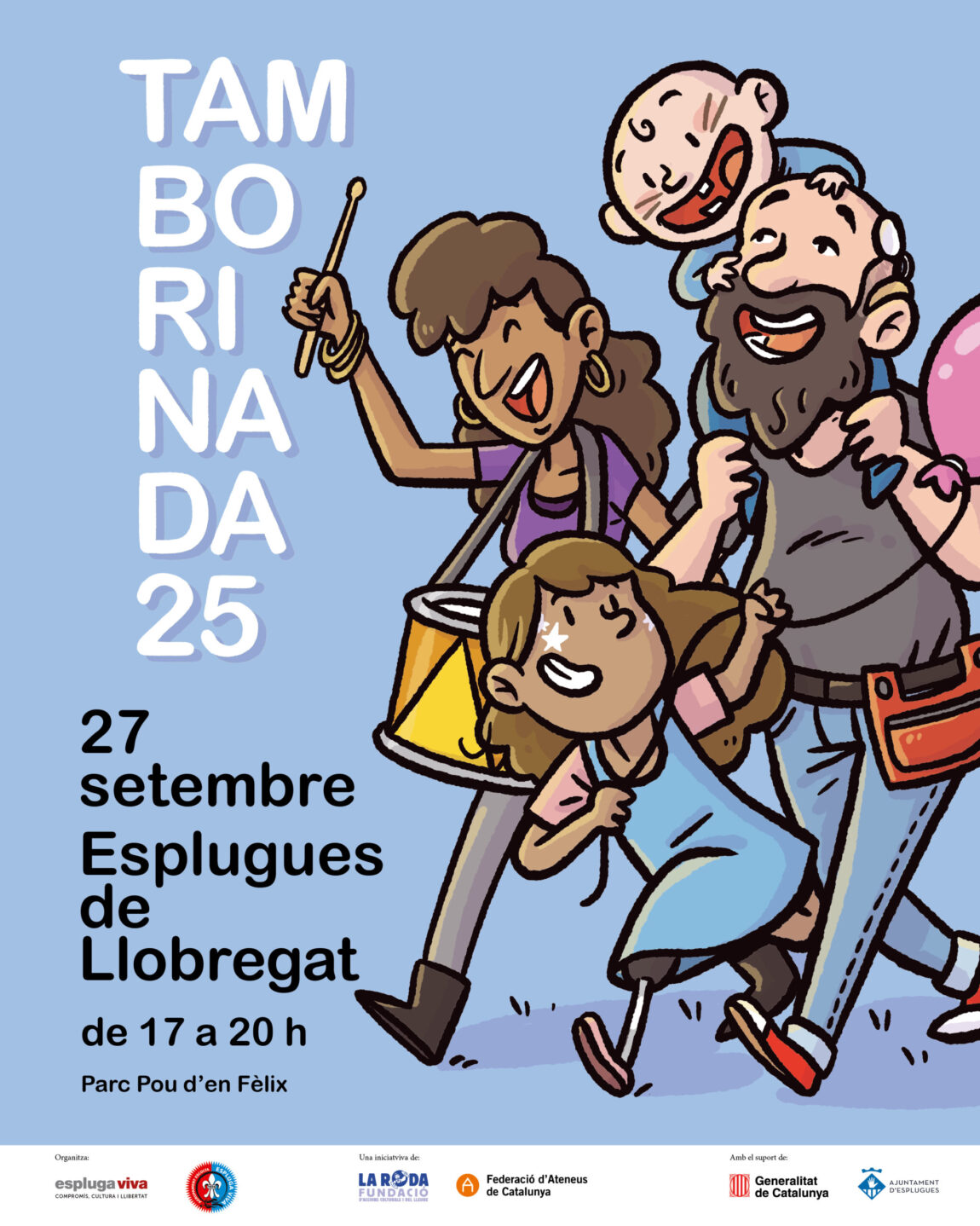 Esplugues de Llobregat acollirà la propera Tamborinada, que comptarà amb el concert de Xiula!