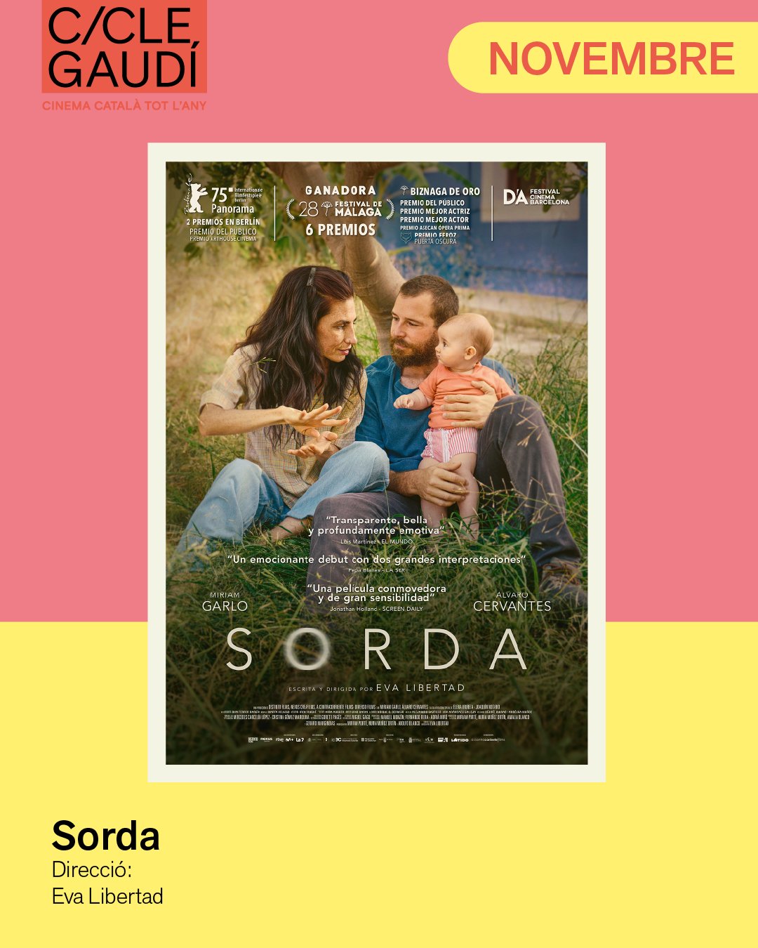 ‘Sorda’ és la pel·lícula del mes de novembre del Cicle Gaudí