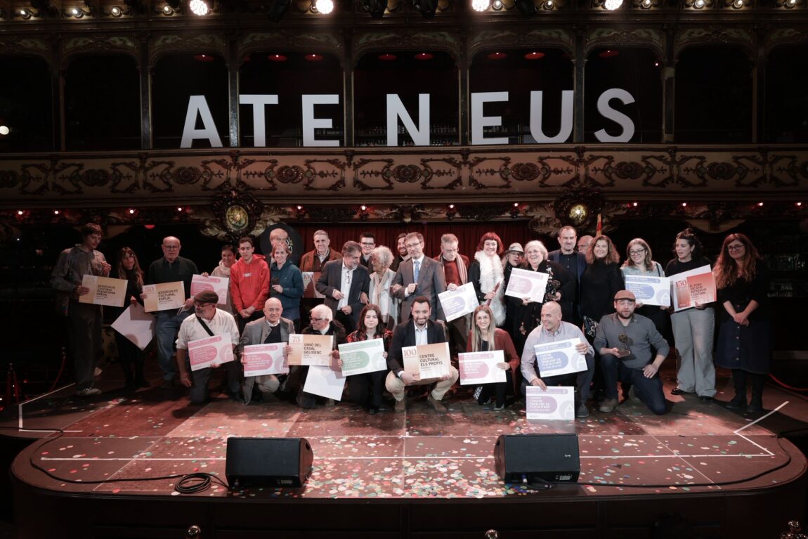 Celebrada la gala de la 36a edició dels Premis Ateneus a la Sala La Paloma