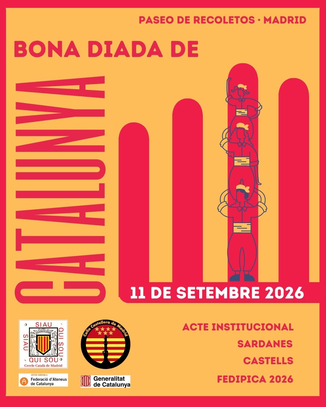 DIADA NACIONAL DE CATALUNYA - 11 SETEMBRE CASTELLS & SARDANES A MADRID.
