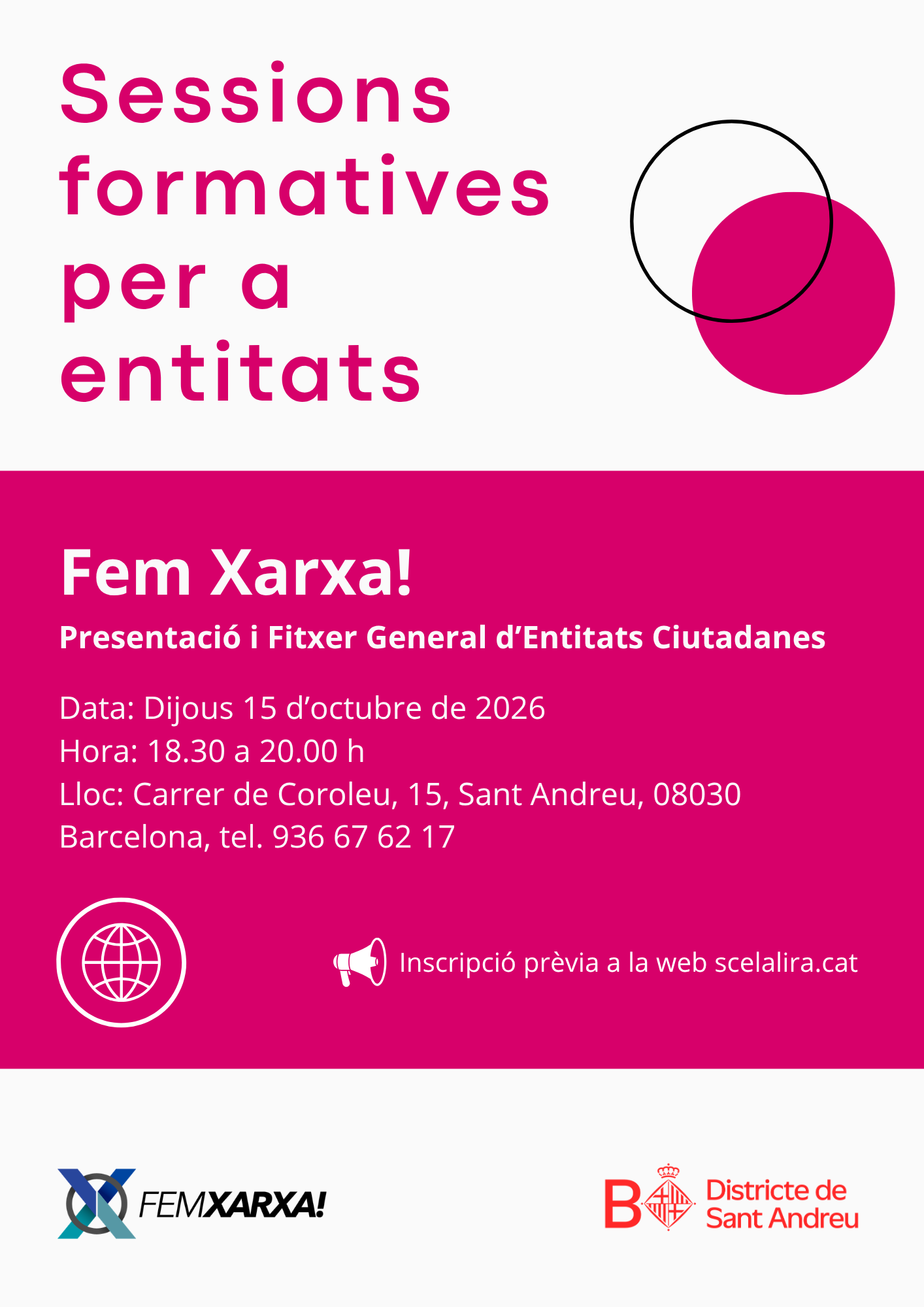 Sessió informativa. Fitxer General d'Entitats Ciutadanes