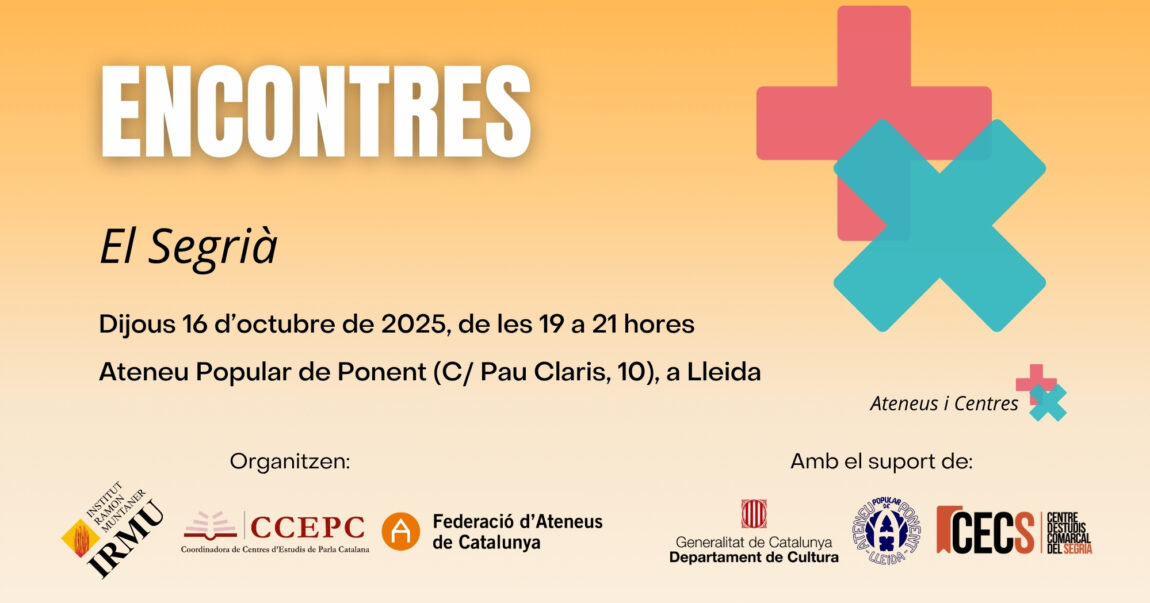 El Segrià acull una nova sessió dels “Encontres” de centres d’estudis i ateneus