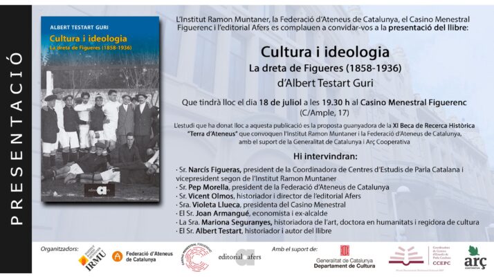 Presentació del llibre ‘Cultura i ideologia. La dreta de Figueres (1858-1936)’, guanyador de la Beca Terra d’Ateneus 2024